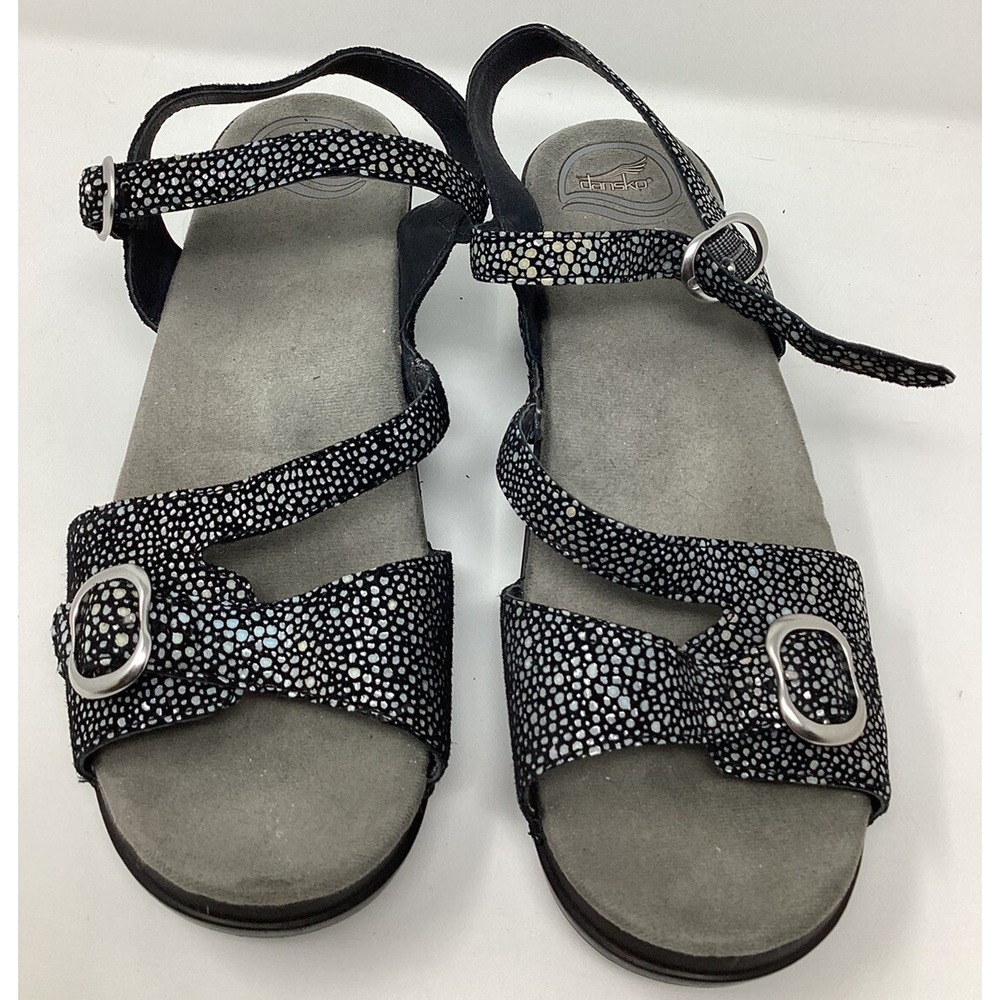 Dansko Sandi Sandals Polka Dot Shimmer Strappy Iridescent Women's Size 41/10